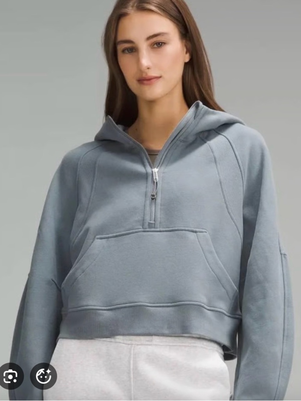 lululemon athletica Women's Half-Zip Hooded Pullover - Belgian Blue